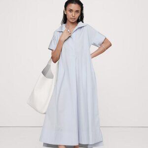 Banana Republic Cruz Stretch-Poplin Midi Dress